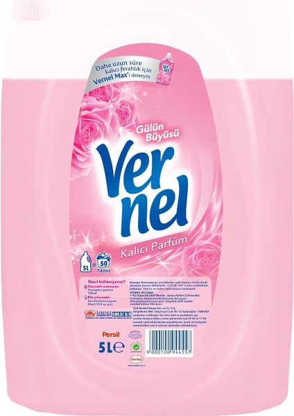Vernel Gülün Büyüsü Çamaşır Yumuşatıcısı, 5l fiyatları