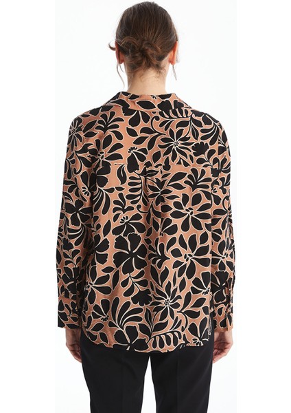 Yeni Sezon Gömlek Yaka Desenli Kadın Bluz indirimleri