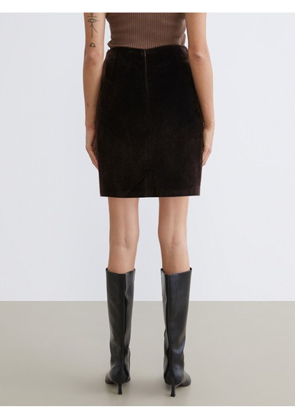 Yeni Sezon Beli Fermuarlı Mini Kürk Etek fırsatları