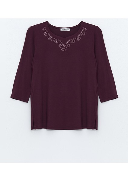 Yeni Sezon V Yaka Parlak Taşlı Kadın Bluz indirimleri