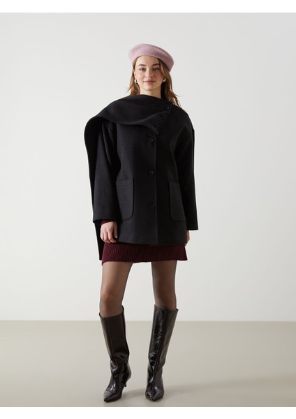 Yeni Sezon V Yaka Atkılı Kadın Kaşe Kaban fiyatları