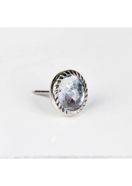 Febko Dekoratif Parlak Taşlı Kabara Raptiye 17 mm - 50 Adet