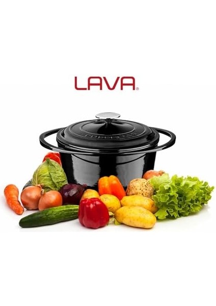 Metal Serisi - Döküm Tencere, Yuvarlak, 24 Cm, Siyah modelleri