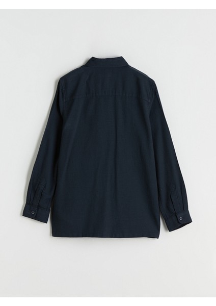 Yeni Sezon Uzun Kollu Dokulu Erkek Çocuk Gömlek modelleri