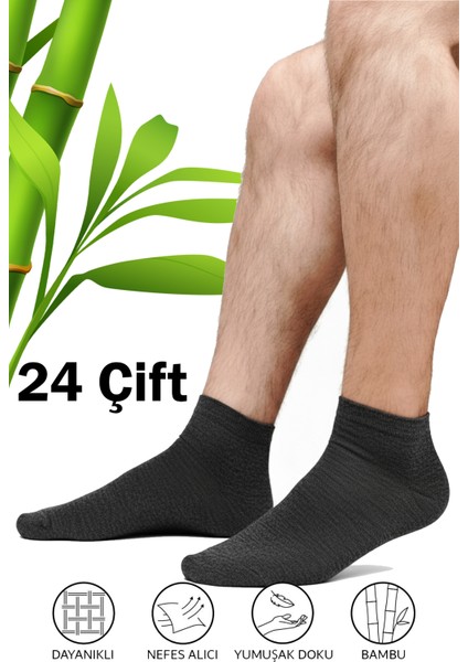 24’lü Erkek Bambu Patik Çorap