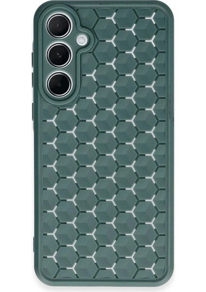 Ieg Samsung Galaxy A15 4g Kılıf Petek Silikon Kapak - Koyu Yeşil