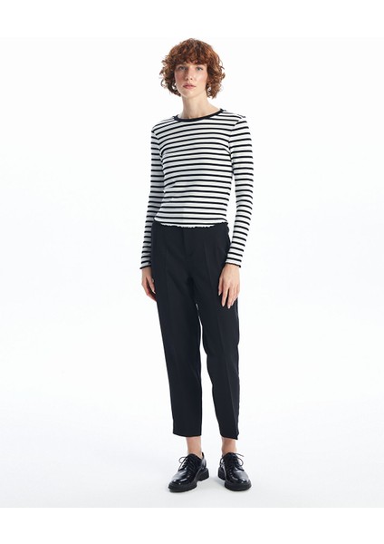 Yeni Sezon Bisiklet Yaka Çizgili Kadın Tişört fiyatları