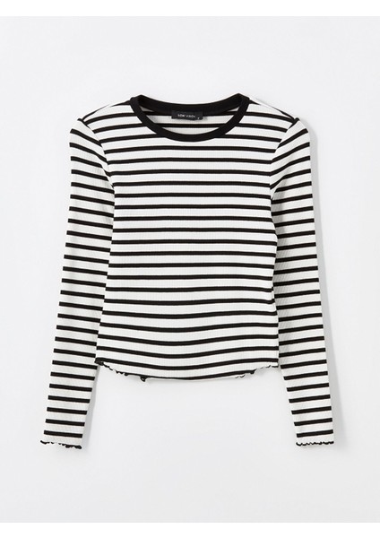 Yeni Sezon Bisiklet Yaka Çizgili Kadın Tişört indirimleri
