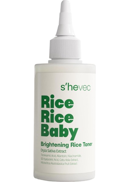 She Vec Rice Rice Baby – Aydınlatıcı Pirinç Tonik (%100 Vegan); modelleri