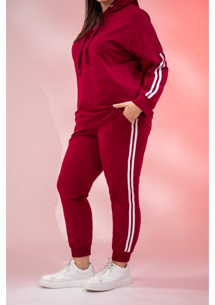 Büyük Beden Kapüşonlu 2 Iplik Eşofman Takım