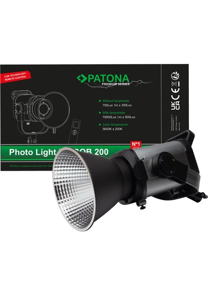 4281 Premium Fotoğraf/video Işığı COB-200 Aprc – Uygulama & Uzaktan Kumandalı fırsatları