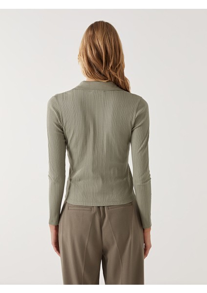 Yeni Sezon Polo Yaka Dokulu Kadın Tişört fırsatları