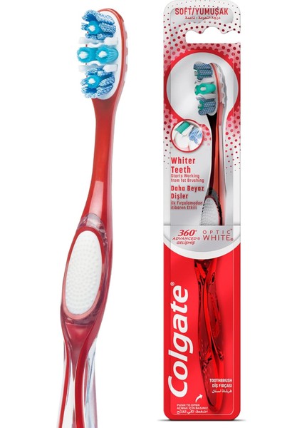 Colgate 360 Gelişmiş Optik Beyaz Yumuşak Beyazlatıcı Diş Fırçası fiyatları