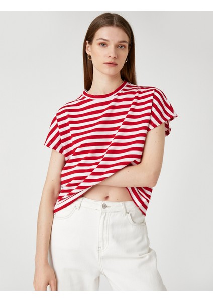 Kısa Kollu Tişört Bisiklet Yaka