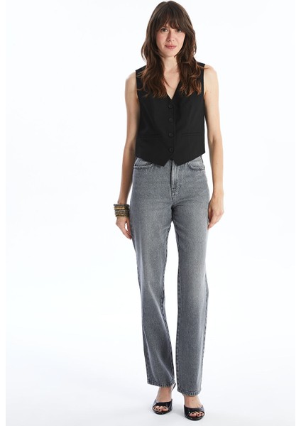 Yeni Sezon Straight Fit Kadın Jean Pantolon