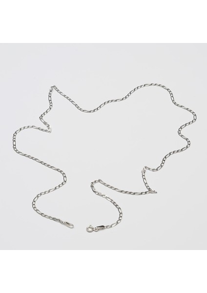 55 Mikron Rodyum Flet Gümüş Zincir modelleri