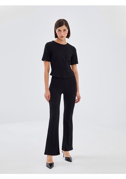 Yeni Sezon Ekstra Dar Fit Geniş Paça Kadın Pantolon