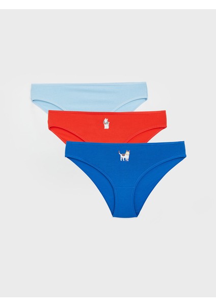 Yeni Sezon Baskılı Bikini Külot 3'lü