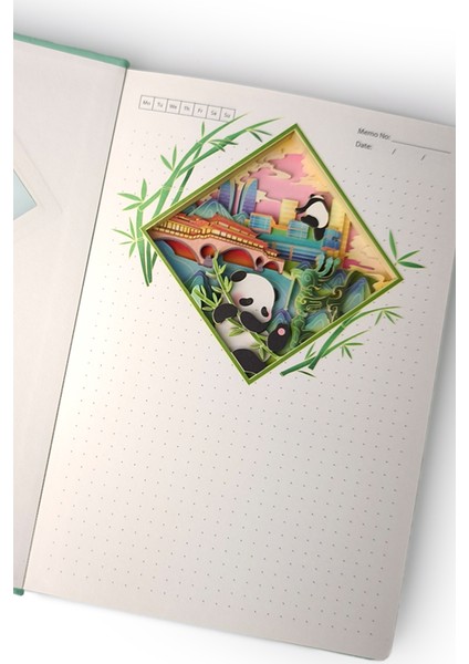 3D Panda Temalı Defter indirimleri
