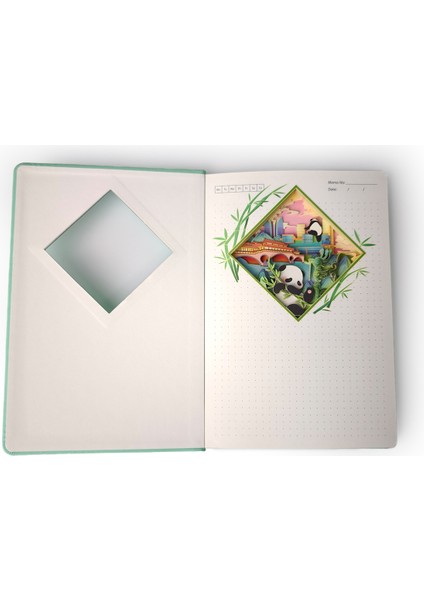 3D Panda Temalı Defter