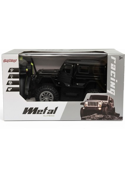 Uzaktan Kumandalı 1:20 Şarjlı Metal Off Road Işıklı Arazi Aracı Siyah 682