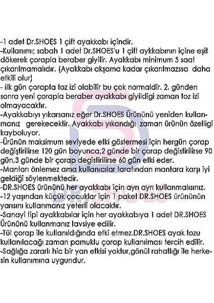 Dr.shoes 10 Adet Ayak Koku Giderici - Ayakkabı Koku Giderici Toz 120 Gün Etkili - Dr.shoes ile Ayak Kokusuna Elveda Deyin fiyatları