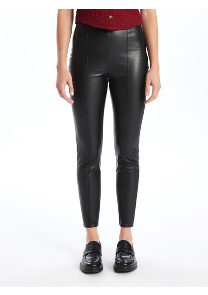 Yeni Sezon Dar Fit Kadın Deri Görünümlü Pantolon fiyatları