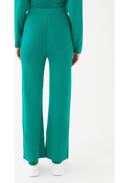 Yeni Sezon Kadın Beli Lastikli Düz Triko Pantolon indirimleri