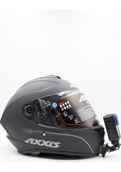 Axxis Draken S Kask Için (Kask Hariç ) Aksiyon Kamerası Kask Çene Bağlantı Aparatı Chin Mount fırsatları