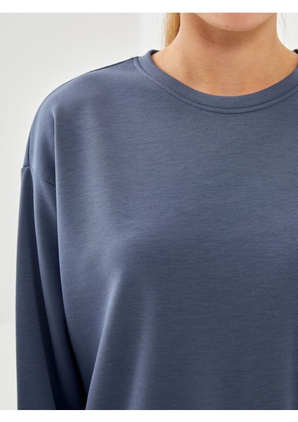 Yeni Sezon Bisiklet Yaka Oversize Kadın Sweatshirt modelleri