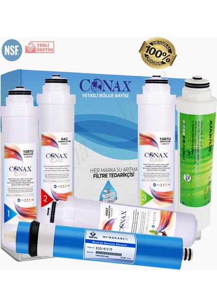 Class Tak Çevir 6 lı Filtre Seti Benc Membranlı