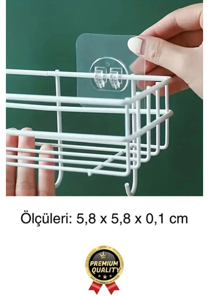 2 Adet Ultra Güçlü Suya Dayanıklı Şeffaf Iz Bırakmaz Mutfak Banyo Raf Tablo Ayna Tutucu Askı Kanca indirimleri