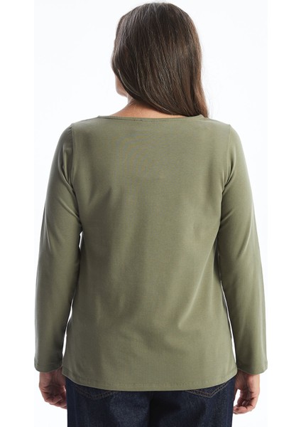 Yeni Sezon Bisiklet Yaka Çiçekli Kadın Tişört fırsatları