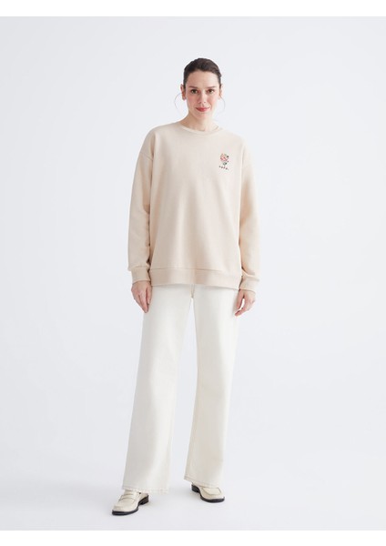 Yeni Sezon Baskılı Oversize Kadın Kalın Sweatshirt fiyatları