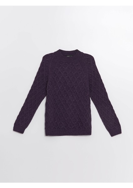 Yeni Sezon Bisiklet Yaka Kendinden Desenli Uzun Kollu Kadın Triko Kazak indirimleri