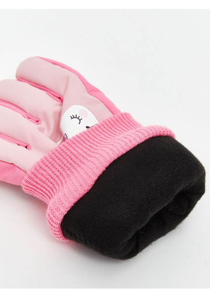 Yeni Sezon Kilit Detaylı Cırt Cırtlı Kız Çocuk Kar Eldiveni modelleri