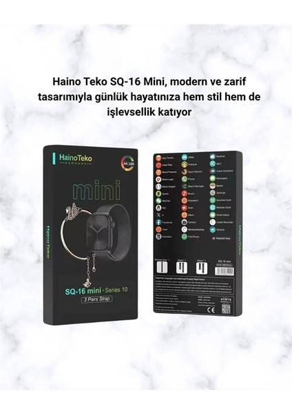Akıllı Saat Sq-16 Mini Series 10 | Unisex Tasarım, Sağlık ve Spor Takibi indirimleri