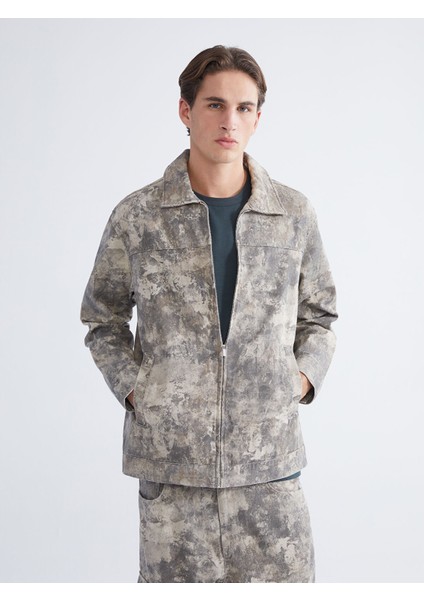 Yeni Sezon Rahat Kalıp Uzun Kollu Gabardin Erkek Gömlek Ceket