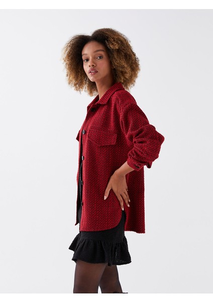 Yeni Sezon Önden Düğme Kapamalı Düz Uzun Kollu Kadın Gömlek