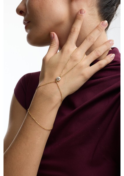 14 Ayar Altın Kırmızı Yonca Şahmeran