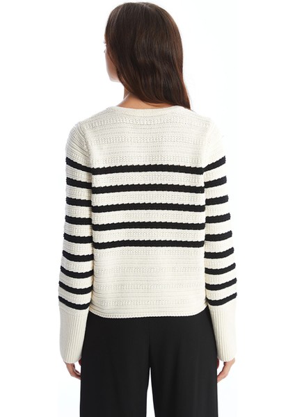 Yeni Sezon Bisiklet Yaka Çizgili Kadın Triko Hırka fırsatları