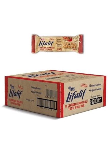 Eti Lifalif Ay Çekirdekli Domatesli Tuzlu Yulaf Bar 30 G x 16 Adet fiyatları