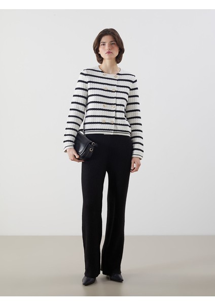 Yeni Sezon Beli Lastikli Kadın Triko Pantolon