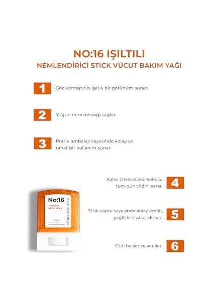 Sinoz No:16 Işıltılı Nemlendirici Stick Vücut Bakım Yağı 18 Gr. fiyatları