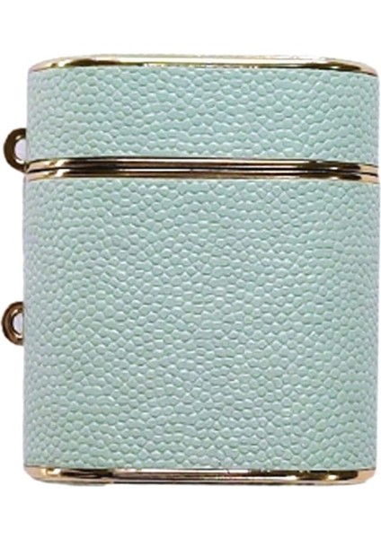 1/2 Nesil ile Uyumlu Içi Silikon Deri Zincirli Lüks Kılıf - Şık ve Zarif Tasarım, Tam Koruma ve Kolay Taşıma (Su Yeşili)