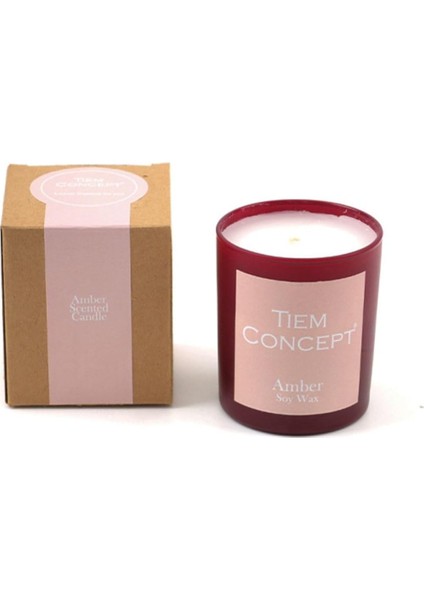 CONCEPT%100 Soya Mum Kokulu Bordo Renkli Kutulu Mum