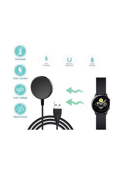6 ile Uyumlu Akıllı Saat USB Şarj Aleti Akıllı Saat Şarj Kablosu Manyetik Siyah fiyatları