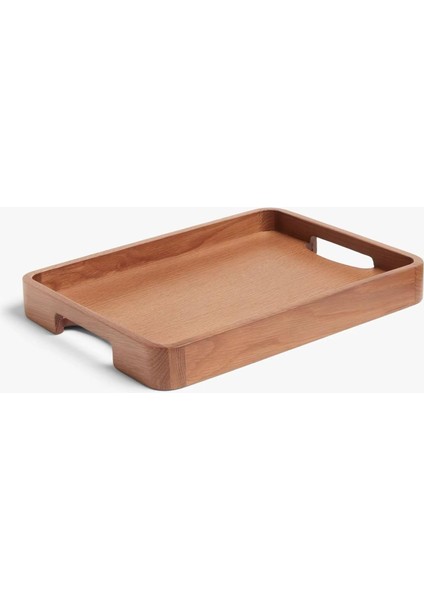 Akasya Ağacı Ahşap Çay, Kahvaltı ve Sunum Tepsisi – El Yapımı, Dekoratif ve Çok Amaçlı Servis Tepsisi (Akasya, 48X34 Cm)