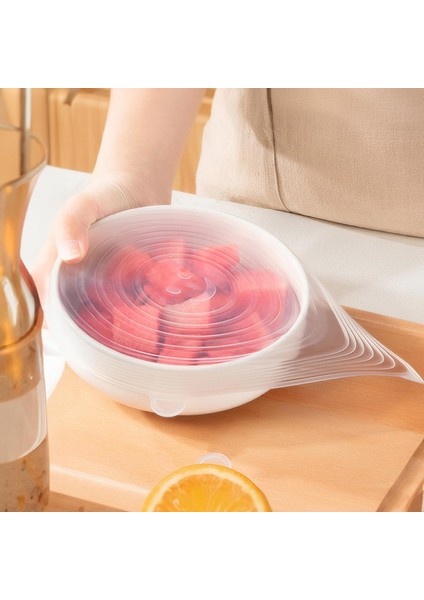 Koruyan Silikon Streç Kapak Seti 6 Adet Kupa Kavanoz Kase