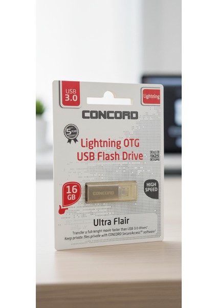 Otg 16GB Flash Bellek - 5yıl Garantili - iPhone 6/7/8/x/xs/xr/11/12/13 Uyumlu modelleri